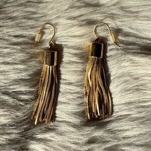 Elegant J. Crew Gold Tassel Earrings